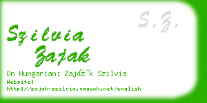 szilvia zajak business card